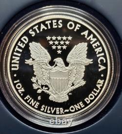 Ensemble de 2 pièces en argent American Eagle 2012 de la Monnaie des États-Unis de San Francisco, boîte d'origine avec certificat d'authenticité.