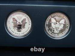 Ensemble de 2 pièces en argent Proof American Eagle West Point 2013 avec boîte et certificat d'authenticité