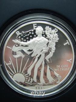Ensemble de 2 pièces en argent Proof American Eagle West Point 2013 avec boîte et certificat d'authenticité