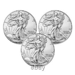 Ensemble de 3 2024 $1 American Silver Eagle 1 oz BU