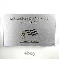 Ensemble de 3 pièces commémoratives de 20e anniversaire American Eagle 2006 avec certificat d'authenticité SKUCPC4750