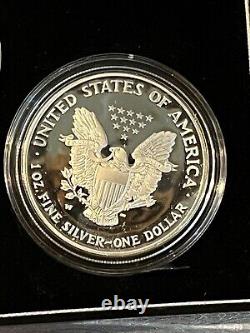 Ensemble de 3 pièces commémoratives en argent pour le 20e anniversaire de l'aigle américain, avec boîte de la Monnaie et certificat d'authenticité (COA)