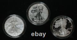 Ensemble de 3 pièces d'argent American Eagle 20e anniversaire 2006 dans son emballage d'origine avec certificat d'authenticité