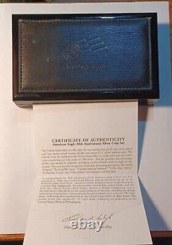 Ensemble de 3 pièces de l'Aigle en argent américain de 2006 - 20e anniversaire - US Mint OGP COA 1 $
