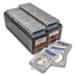 Ensemble de 40 pièces d'aigle en argent MS-69 PCGS (avec boîtes PCGS) de 1986 à 2024