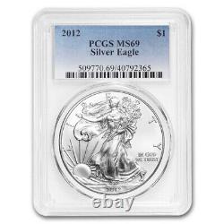 Ensemble de 40 pièces d'aigle en argent MS-69 PCGS (avec boîtes PCGS) de 1986 à 2024