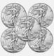 Ensemble De 5. 2024 1 Oz. 999 Argent Fin American Eagle Pièce De 1 $ Bu