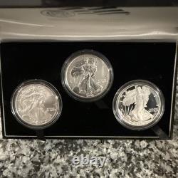 Ensemble de pièces en argent American Eagle 20e anniversaire de la Monnaie des États-Unis 2006 avec certificat d'authenticité et boîte