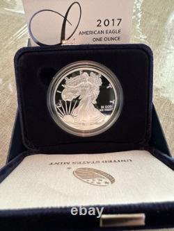 Ensemble de pièces en argent américain Silver Eagle Proof 2016-2024. OGP Type1&2 bord lettre 2016