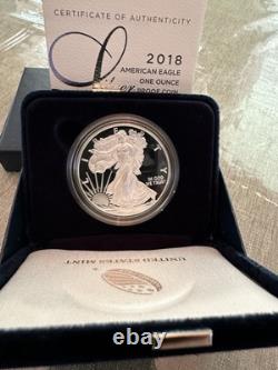 Ensemble de pièces en argent américain Silver Eagle Proof 2016-2024. OGP Type1&2 bord lettre 2016