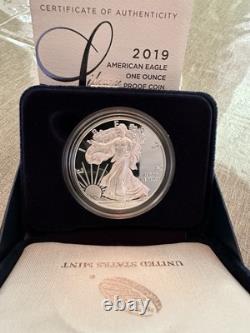 Ensemble de pièces en argent américain Silver Eagle Proof 2016-2024. OGP Type1&2 bord lettre 2016