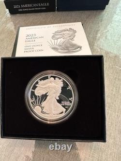Ensemble de pièces en argent américain Silver Eagle Proof 2016-2024. OGP Type1&2 bord lettre 2016