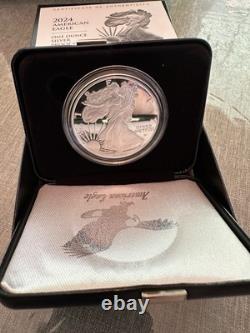 Ensemble de pièces en argent américain Silver Eagle Proof 2016-2024. OGP Type1&2 bord lettre 2016
