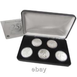 Ensemble de pièces en argent du 25e anniversaire de l'Aigle américain 2011 avec certificat d'authenticité SKUCPC7073