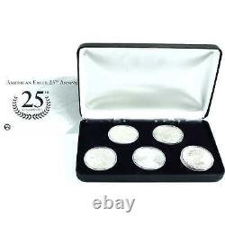 Ensemble de pièces en argent du 25e anniversaire de l'Aigle américain 2011, certificat d'authenticité SKUCPC7073