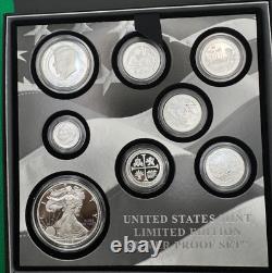 Ensemble de pièces en argent en édition limitée 2019 de la Monnaie américaine, 8 pièces, OGP, American Silver Eagle