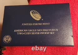 Ensemble de preuve en argent de deux pièces du 75e anniversaire de l'aigle américain de San Francisco 2012