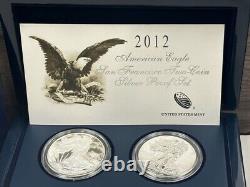 Ensemble de preuves en argent de 2 pièces American Eagle San Francisco 2012