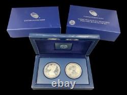 Ensemble de preuves en argent de 2 pièces American Eagle de la Monnaie des États-Unis de San Francisco 2012 EX+