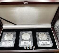 Ensemble spécial de 3 pièces de l'Aigle américain en argent 2023 David Hall PCGS MS70
