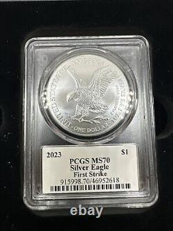 Ensemble spécial de 3 pièces de l'Aigle américain en argent 2023 David Hall PCGS MS70