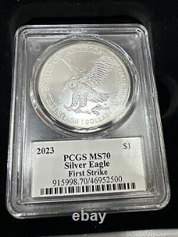 Ensemble spécial de 3 pièces de l'Aigle américain en argent 2023 David Hall PCGS MS70
