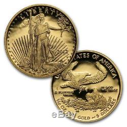 Épreuve De Pièces American Eagle Gold 4 Pièces 2012-w Us Avec CDC