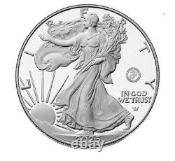 Épreuve d'argent américain Eagle 2025 - Boîte et certificat d'authenticité du 250e anniversaire du Corps des Marines
