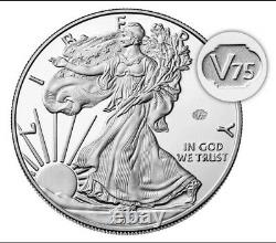 Fin De La Seconde Guerre Mondiale 2 75e Anniversaire American Eagle Silver Coin Us Mint Unopened