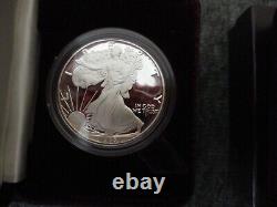 LOT-14 PIECES EN ARGENT PROOF AMERICAN EAGLE US MINT 1986-2000 - MANQUE 96/99 (2-90s)