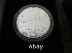 LOT-14 PIECES EN ARGENT PROOF AMERICAN EAGLE US MINT 1986-2000 - MANQUE 96/99 (2-90s)