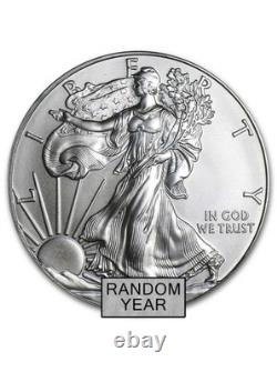 LOT DE 5 Pièces en Argent Américain Eagle 1 oz BU (Année au Hasard)