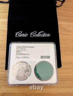 LOT JUIF + EXPÉDITION GRATUITE 2021 American Silver Eagle S 1 $ MS70 Collection Curio