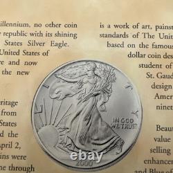 L’édition colorisée de l’Aigle d’argent américain Millennium 2000, chacune avec numéros de série