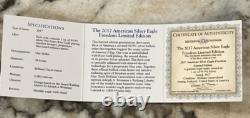 La Liberté Édition Limitée de 3 Pièces de l'American Silver Eagle 2017 dans une Boîte Bradford