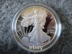 Lot(3) 2007/2010/2012 US Mint avec American Eagle One Oz 99,9% pièces de monnaie en argent Proof