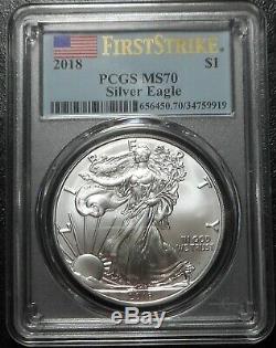 Lot 4 Ans 2017 2018 2019 2020 Argent Eagles Pcgs Ms70 First Strike