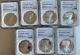Lot (8) 1987, 88, 91, 94, 94, 94, 99, 00 American Silver Eagle Ngc Pf 69 Ultra Cameo