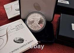 Lot 9 Amer Sil Eagle Proofs 2007w 2016w & 1 Lincoln Comm Proof, Coa Et Ogp