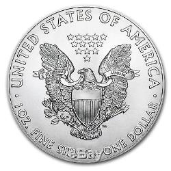 Lot De 100 Silver American Eagle 1 Oz. 999 $ Us 1 Pièces De Monnaie 5 Us Rolls Mint