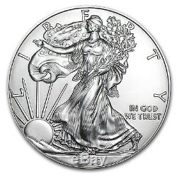 Lot De 100 Silver American Eagle 1 Oz. 999 $ Us 1 Pièces De Monnaie 5 Us Rolls Mint