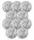 Lot De 10 2020 $ 1 1 Oz Américaine Silver Eagle Coin. 999 Bu Fin Us Mint