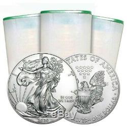 Lot De 10 2020 Coins American Eagle 1 Oz. 999 En Argent Fin En Stock