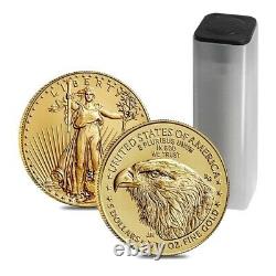 Lot De 10 2021 1/10 Oz Aigle D'or Américain $5 Coin Bu Type 2