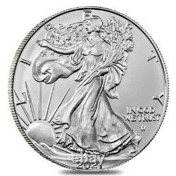 Lot De 10 2021 1 Oz Silver American Eagle $1 Coin Bu Type 2