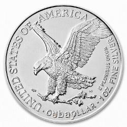 Lot De 10 Argent 2021 Aigle Américain 1 Oz. Très Bien. 999 Pièces De Conception De Type 2 Us Oz