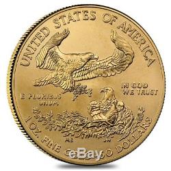 Lot De 10 Pièces D'or De 1 Once American Eagle De 50 $ (année Aléatoire)