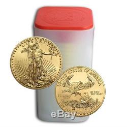 Lot De 20 2019 1 Once D'or American Eagle $ 50 Coins Brilliant Uncirculated