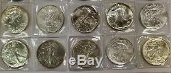 Lot De 20 American Silver Eagle 1 Oz Coins. 999 Onces Fines Livraison 20 Gratuit