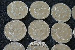 Lot De 20 Pièces 1987 1 Oz D'argent American Eagle 1 $ Coin Bu 1 Rouleau